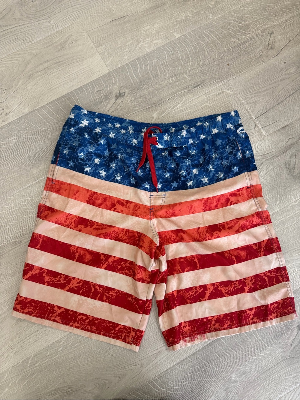 Men's Stars & Stripes Swim Trunks - Red, White & Blue